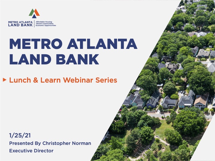 Metro Atlanta Land Bank Webinar 